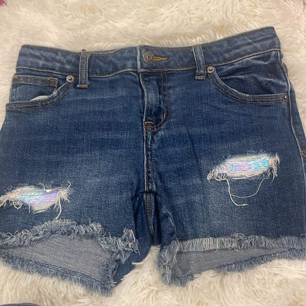 Cat &‎ Jack denim shorts with sequence